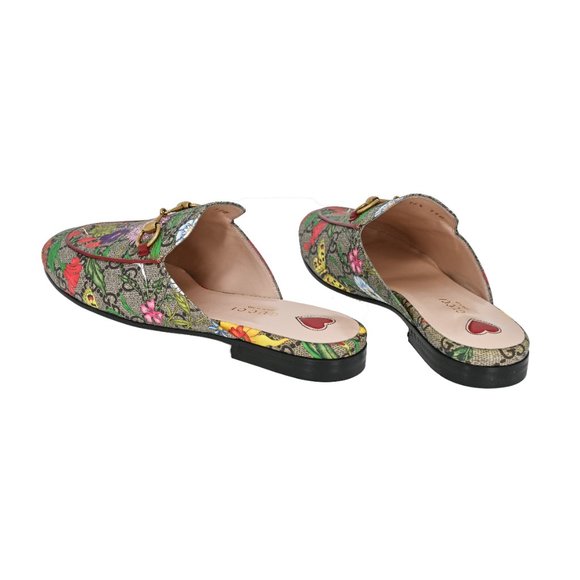 Gucci Women's Princetown GG Supreme Flora Slipper Mules - Picture 4 of 7